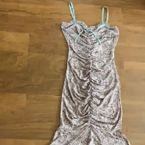 NWT By Anthropologie Sheer Mesh Dress - Size XXS- Pink Combo - Picture 6 of 10